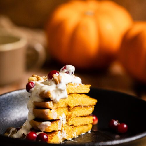 Gluteenivabad kõrvitsa-kohupiimapannkoogid toidublogija Kristi Rebane