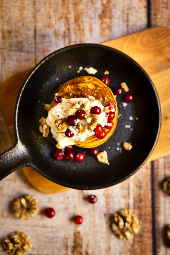 Gluteenivabad kõrvitsa-kohupiimapannkoogid toidublogija Kristi Rebane