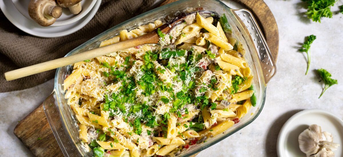 Röstküüslauguga gluteenivaba šampinjonipasta
