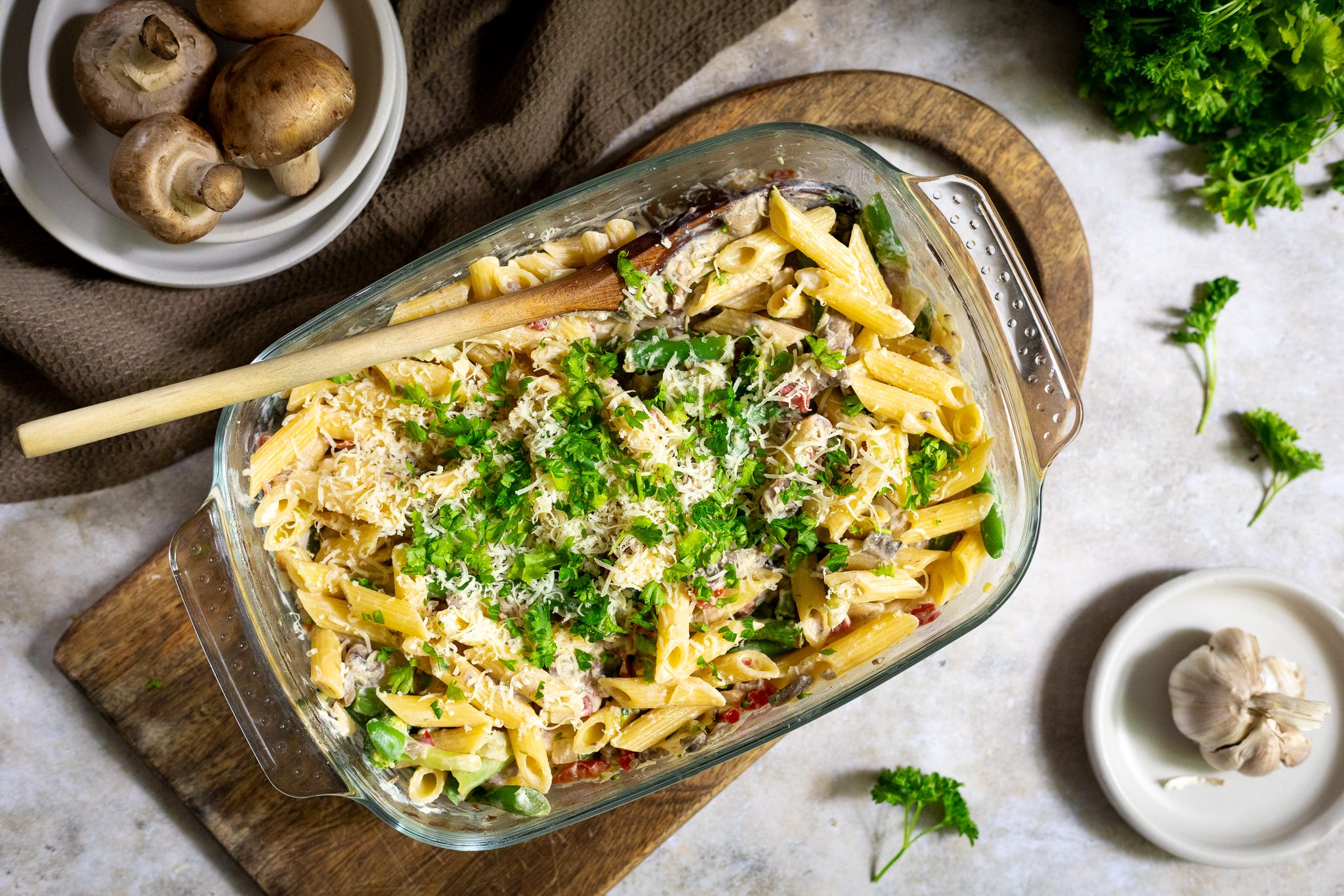 Röstküüslauguga gluteenivaba šampinjonipasta